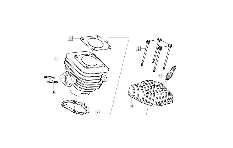 Zylinder Kymco Dink LC 2-Takt Silber
