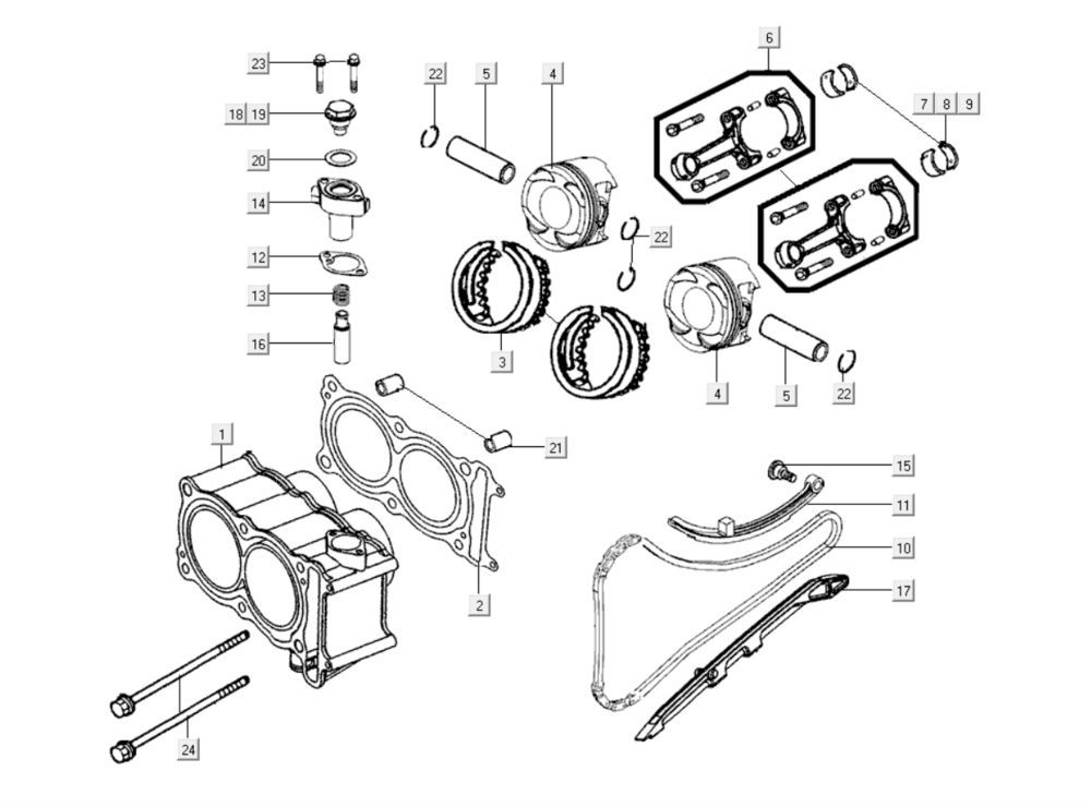 Zylinder Kymco Myroad 700i