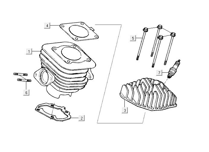 Zylinder Kymco Yup 2t ac rot