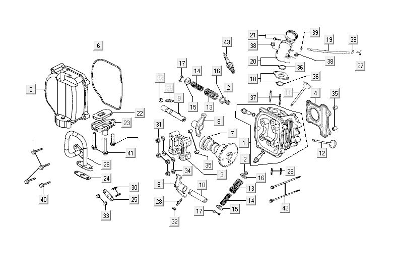 Zylinderteile Kymco Agility Fat 12' 4-Takt weiß