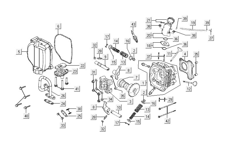 Zylinderteile Kymco Agility RS 4-Takt weiß 11