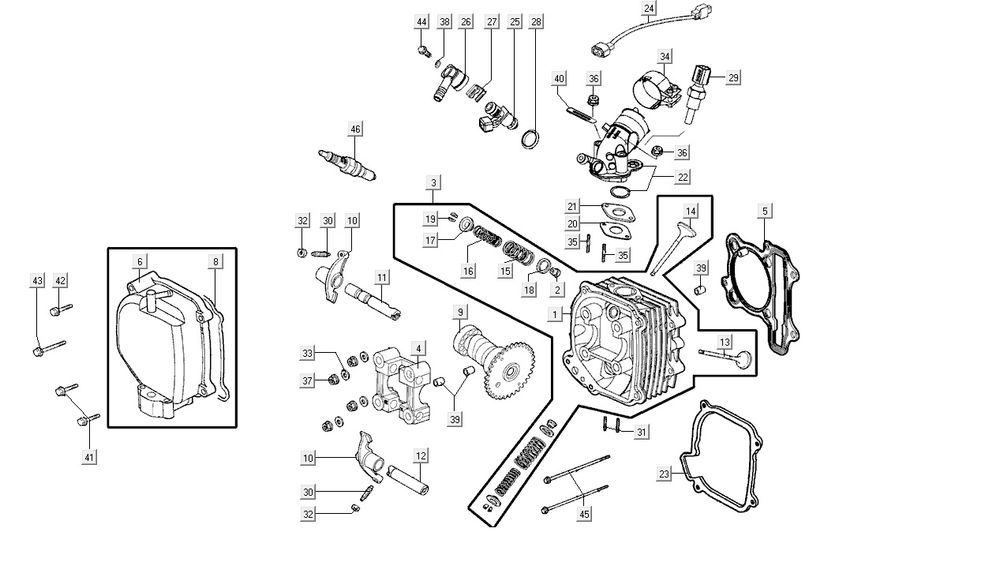 Zylinderkopf AGILITY 16+ 4T 200i Matt Metallic Hellblau