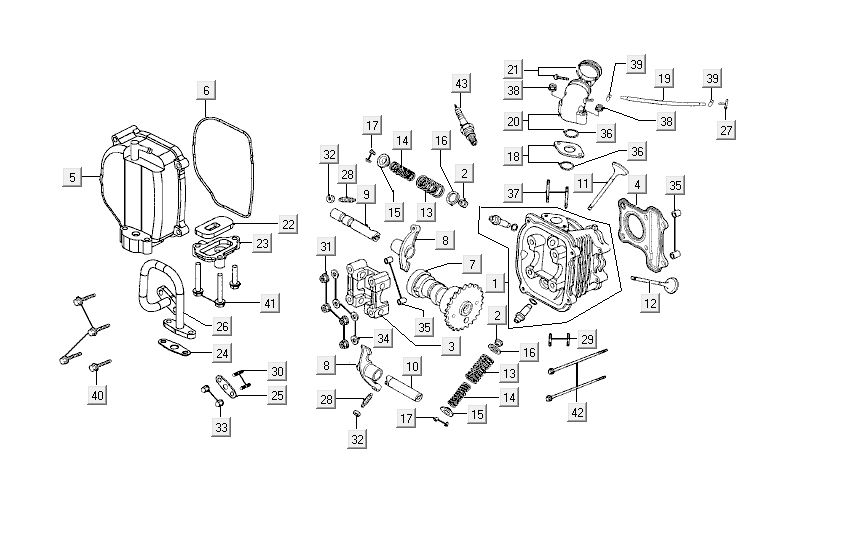 Zylinderkopf Kymco City 16' 4-Takt dunkelgrau