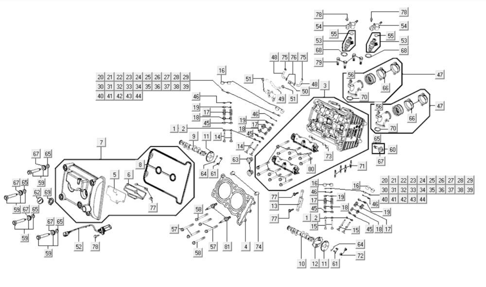 Zylinderkopf Kymco Myroad 700i
