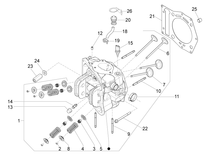 Zylinderkopf Piaggio Beverly 500 E3 2007-2012
