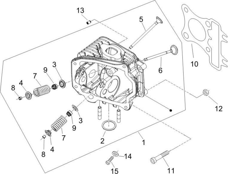 Zylinderkopf Piaggio Zip 2000 4-Takt AC