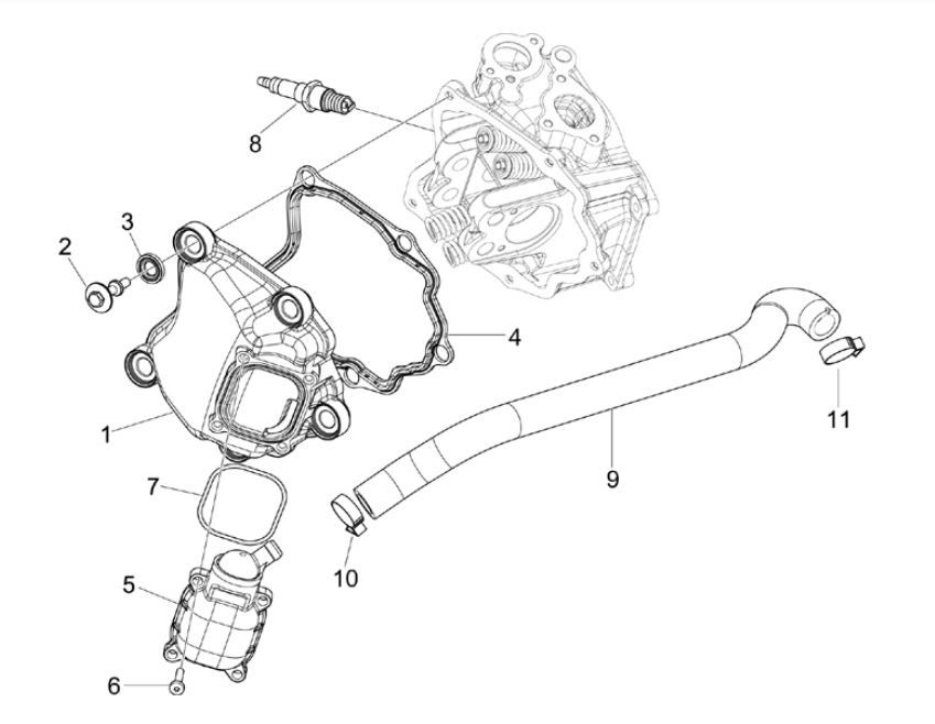 Zylinderkopfhaube GTS 125 IE
