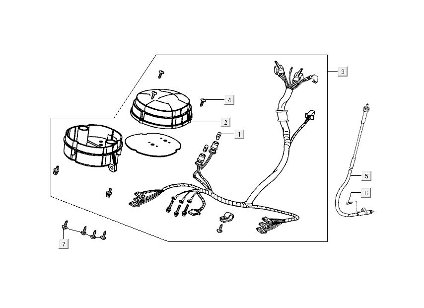 Cockpit-Gegenkabel Kymco Sento 4-Takt braun