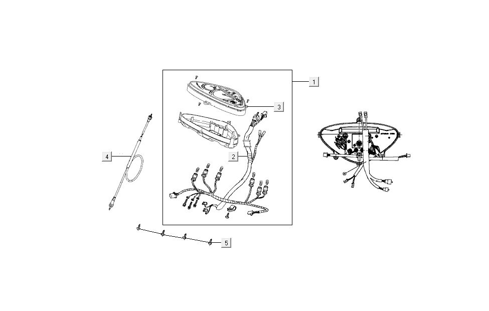 Cockpit-Gegenkabel Kymco Super8 4-Takt ab 2009 Blau