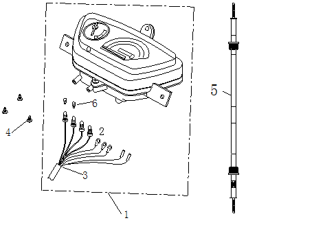 Cockpit-Teller China Ape50 schwarz