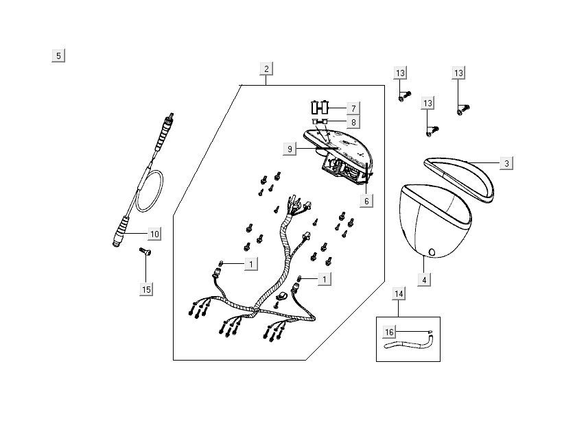 Cockpittheke Kymco Grand Dink 2-Takt Silber