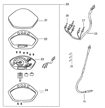 Cockpit-Teller Pronto Rimini 125cc schwarz
