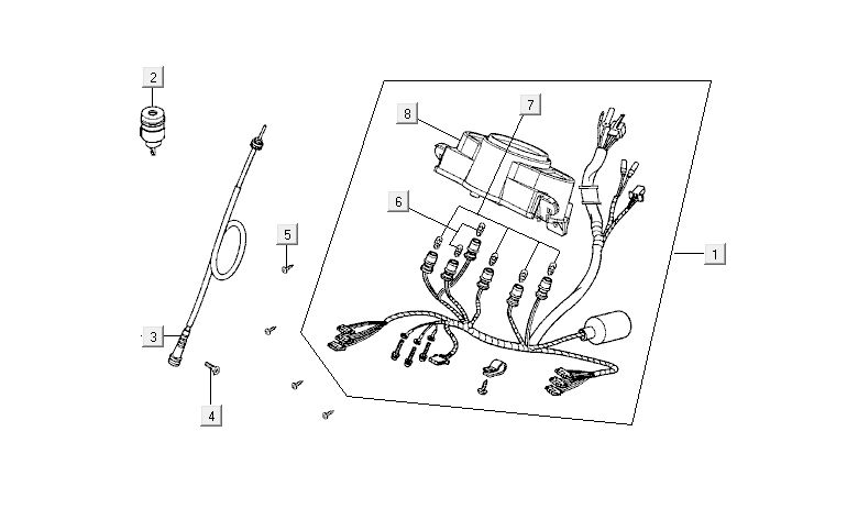 Cockpitkabel Kymco Agility Fat 12' 4-Takt Eiche Metallic