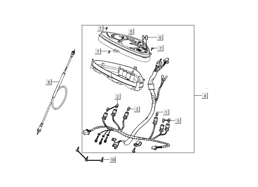 Cockpit - Kabel Kymco People S 4-Takt Matt Grau