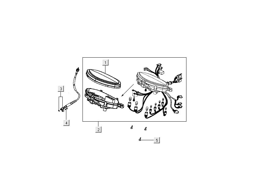 Cockpit - Theke - Kabel Kymco Nexxon 4-Takt dunkelgrau