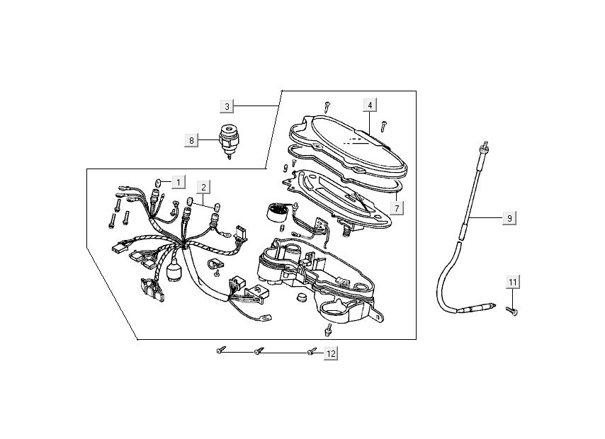 Cockpit - Teller Kymco DJ 2-Takt Silber