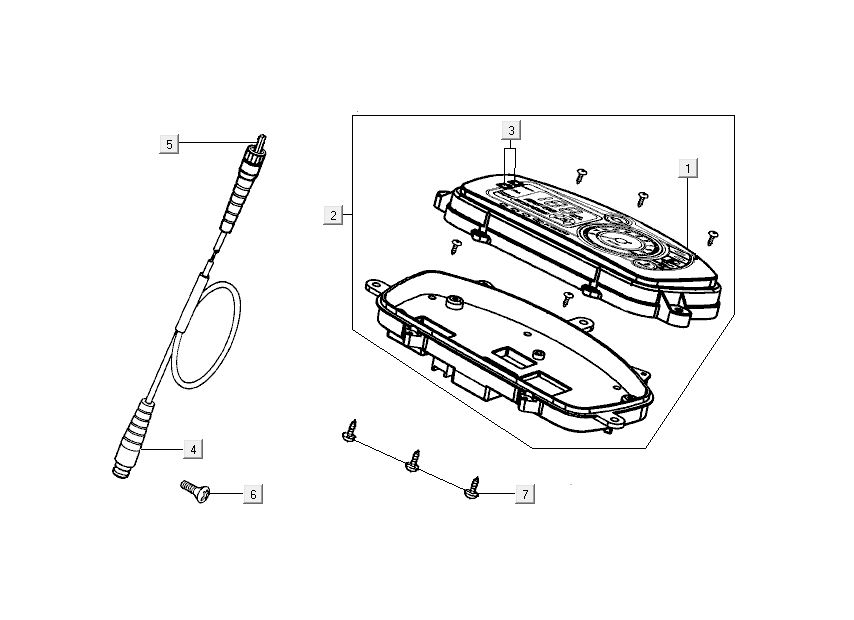 Cockpit - Theke Kymco New Dink 4-Takt deep ocean blue