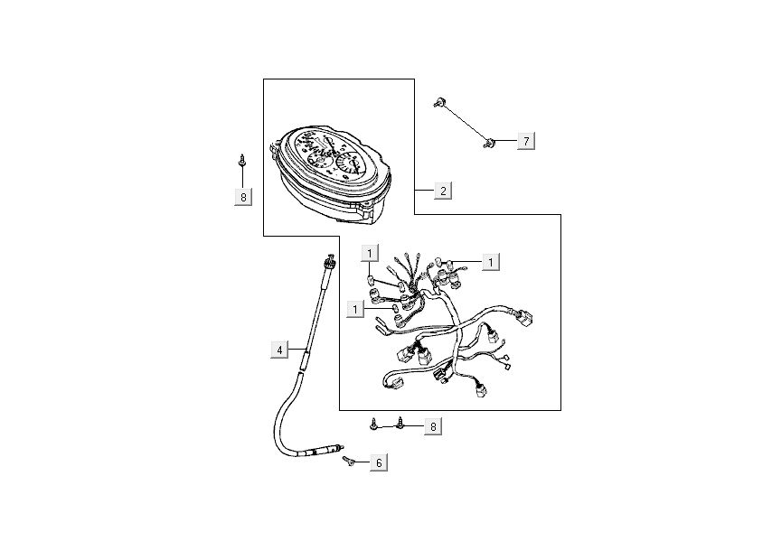 Cockpitkabel Kymco Super9 2-Takt nm Silber