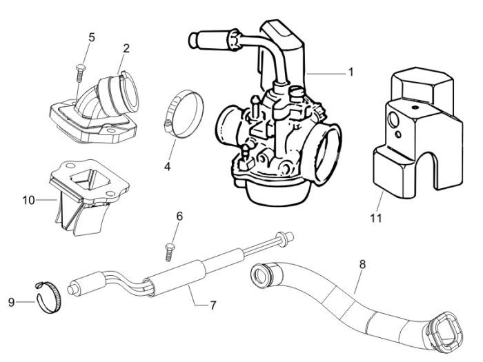 Piaggio Fly 2-Takt-Versorgungsanschluss