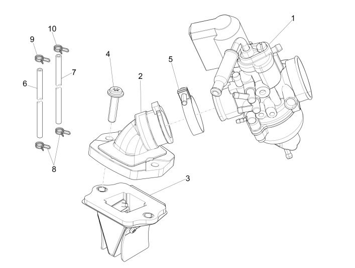 Vergaser komplett Piaggio Zip 50 SP 2006-2013