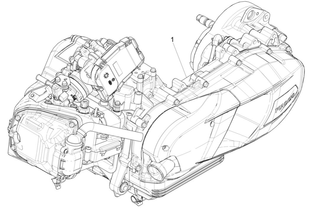 Kompletter Motor: Piaggio Liberty 125 4-Takt 3V IE ABS (IGET Euro 5)