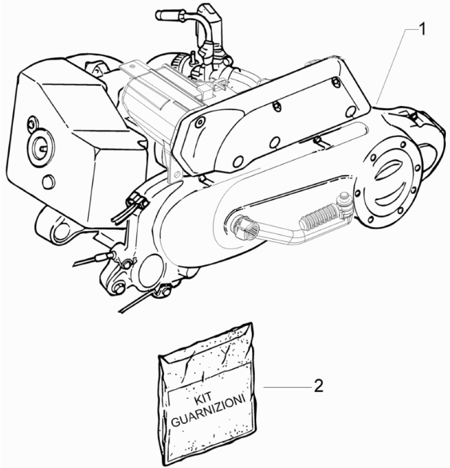 Piaggio Typhoon 50 2-Takt Euro 3 2011 kompletter Motorblock