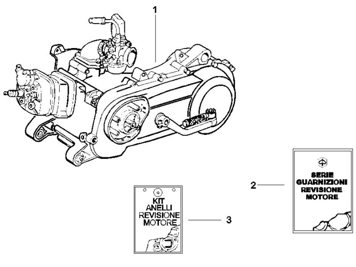 Motor komplett Piaggio Zip 50 SP 2006-2013