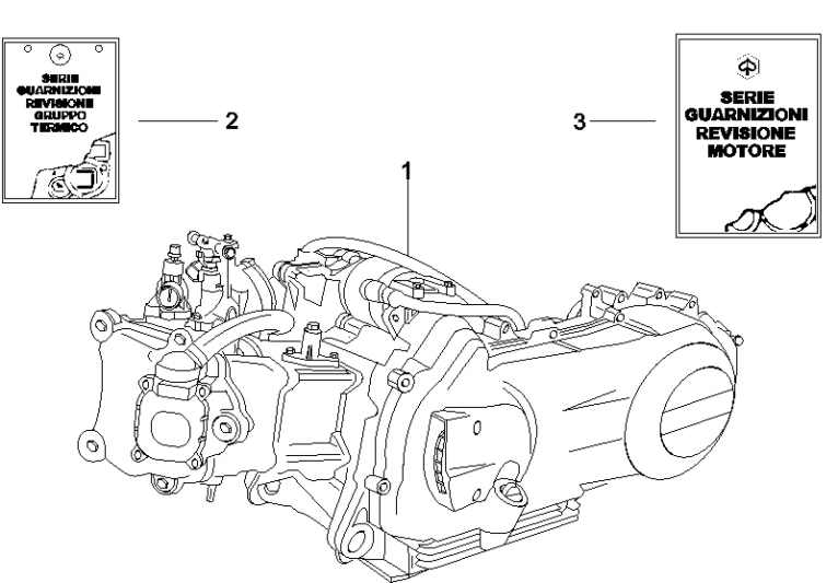 Motor komplett Vespa GTS 250 dh 2005-2009 (mit ABS)