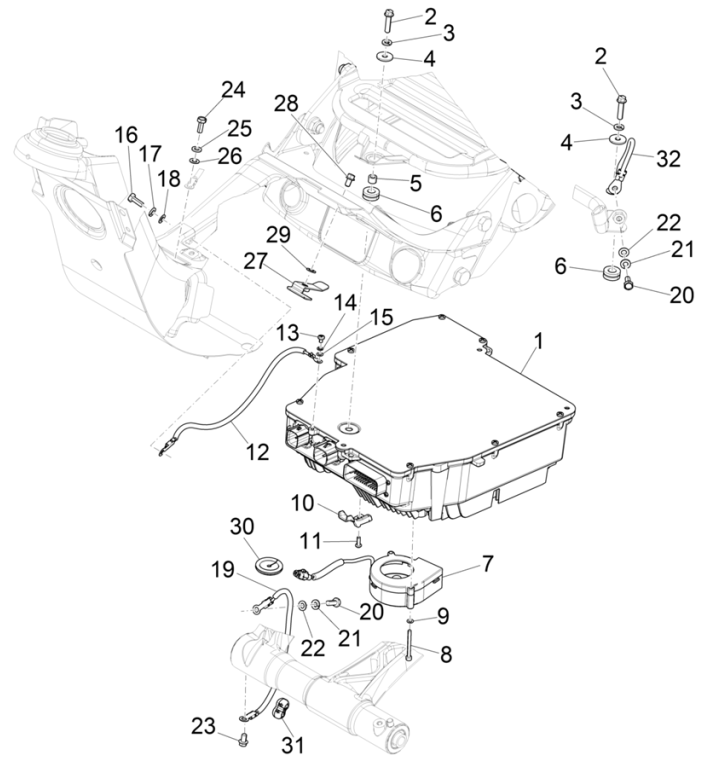 Elektroinstallation Vespa Electrica 45KM/H E5 2021 (EMEA)