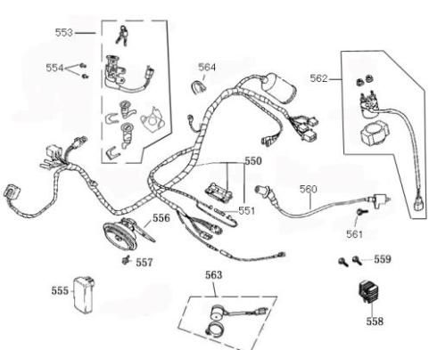 Zündung Kabelbaum China Retro Extra Grün