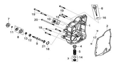 Crank case cover Sym Joymax Z 125 E4