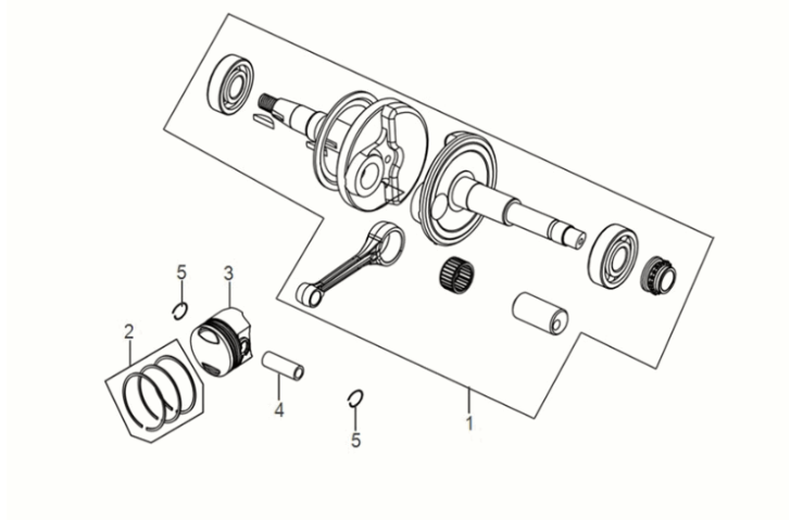 Sym Symphony ST 50 E5 Kurbelwelle
