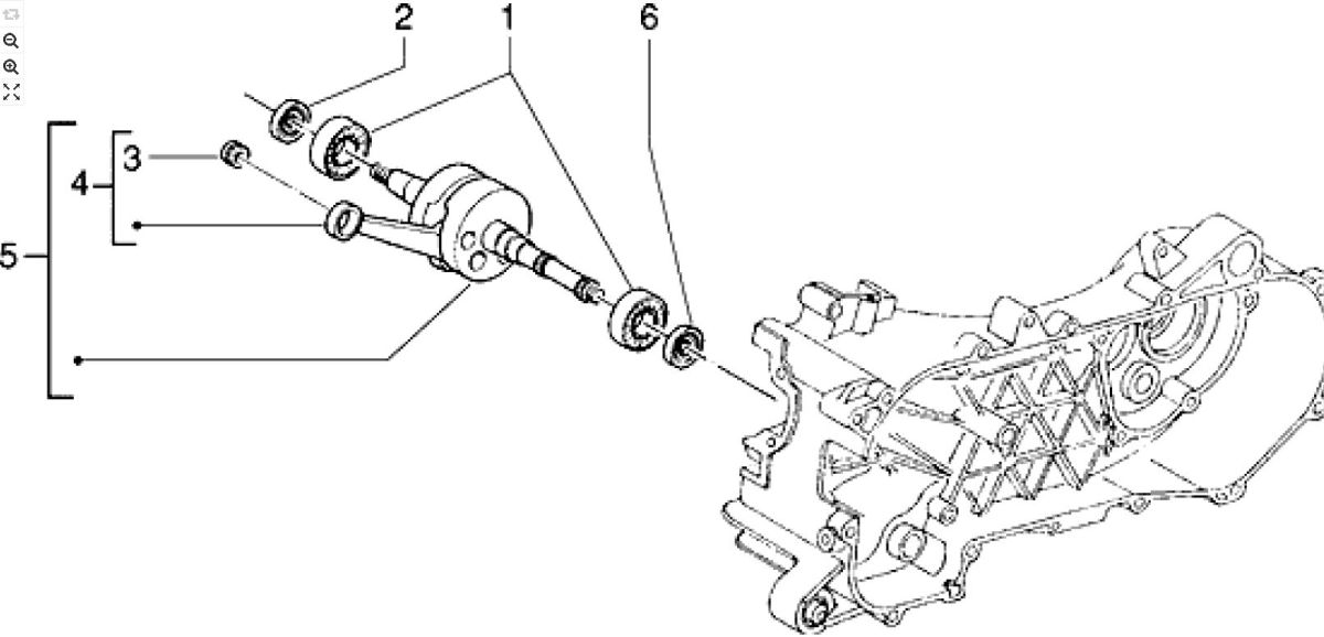 Kurbelwelle Piaggio Zip RST
