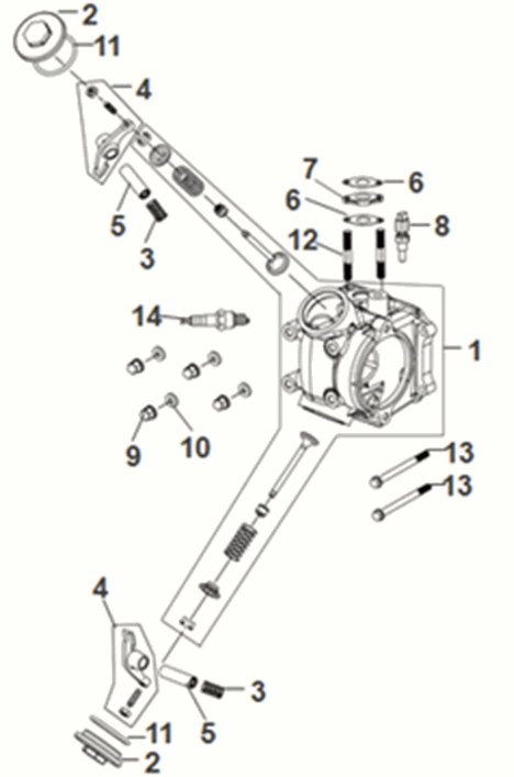 Zylinderkopf Sym X-Pro 50 E5