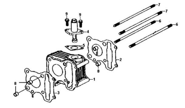 Zylinder Sym Symphony ST 50 4T AC Euro 3