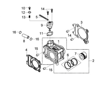 Cylinder Sym Joymax Z 125 E4