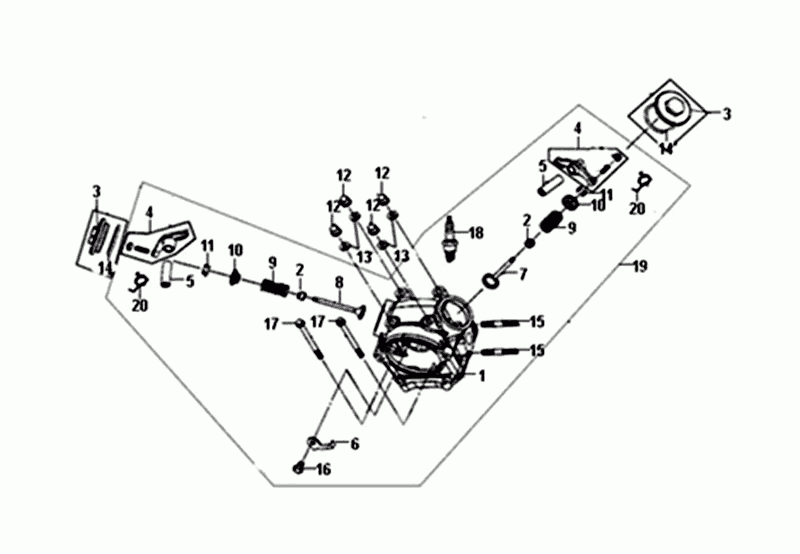 ZYLINDERKOPF Kpl.SYM Orbit II Euro 4 Mattgrau
