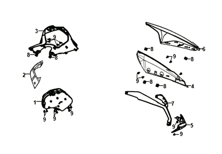 Armaturenbrett - Windschutzscheibe Sym Jet 14