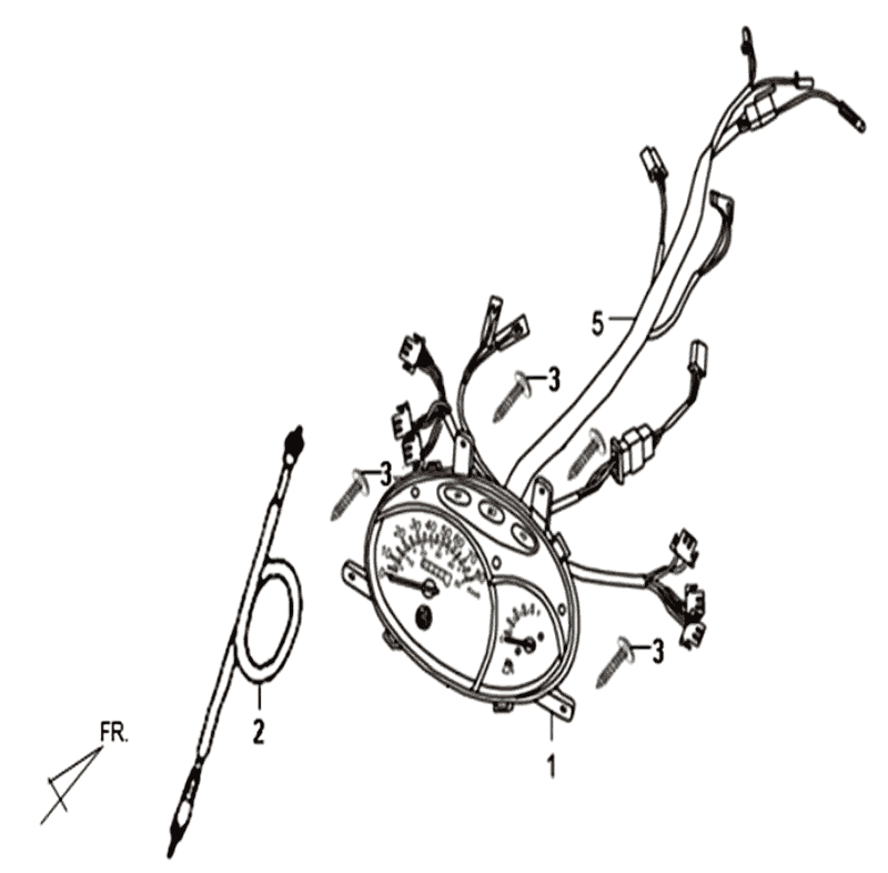 Leuchte Brett Counter Cable Tree Sym Fiddle II (BK-7c) eigrau