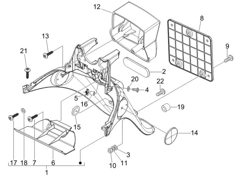 Seitenverkleidung Piaggio Fly 2-Takt