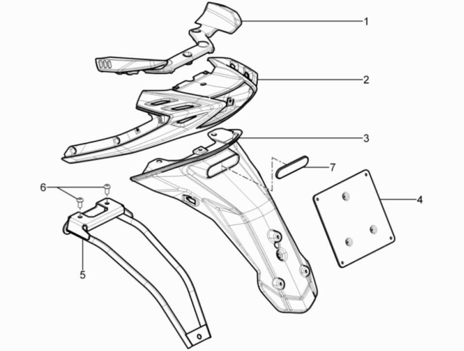 Piaggio Typhoon 50 2-Takt Euro 3 2011 Hinterradschutzblech