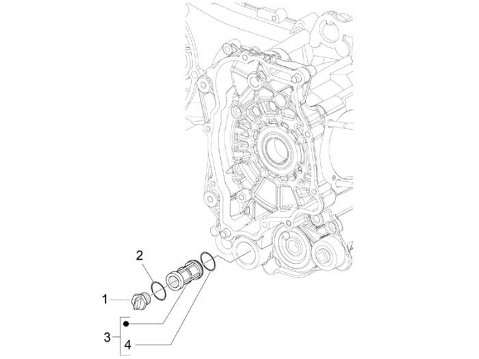 Ölfilter Vespa Primavera 4-Takt 3-Ventil (Euro4-Einspritzung iget)