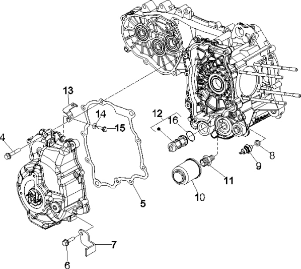 Magnetische Schwungradabdeckung Vespa GTS 250 ie 2005-2016 (ohne ABS)