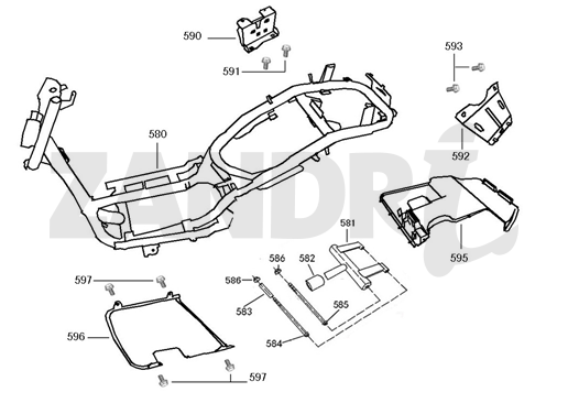 Verschiedene Teile Adlerflügel Napoli Silber