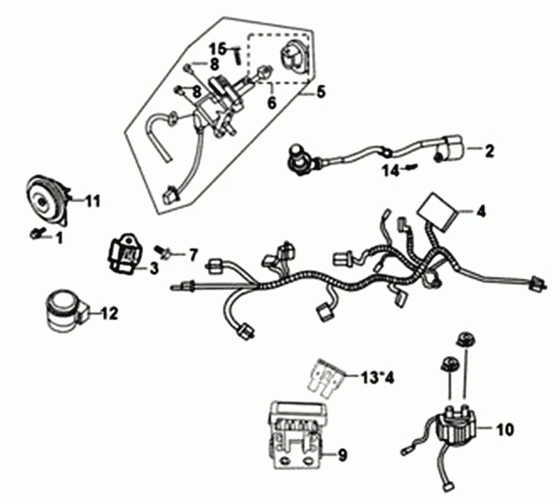 Sym Mio 50I Kabelbaum