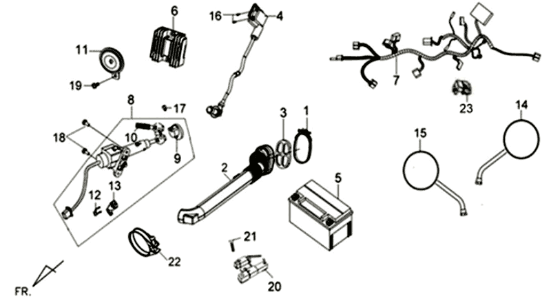 Kabelbaum Sym Tonik (WH8018P) weiß