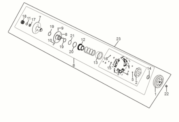 Angetriebene Riemenscheibe Assy Sym Symphony ST 50 E5