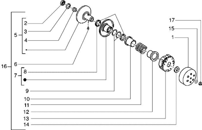 Riemenscheibe Piaggio Liberty 2-Takt bis 2005
