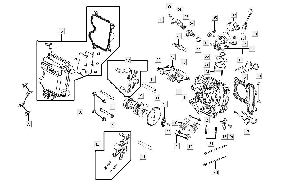 Zylinderkopf Kymco People S150i E4