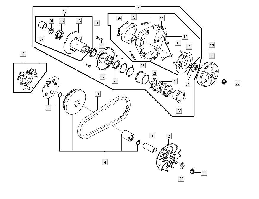Variomatik-Kupplung Kymco People S150i E4